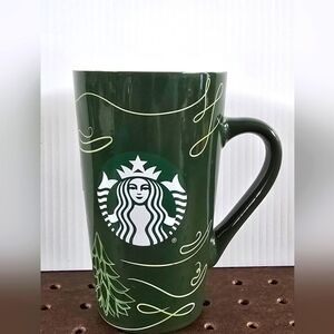 Starbucks 2020 Holiday Siren Logo Green Swirl Coffee Mug, 16 fl oz
